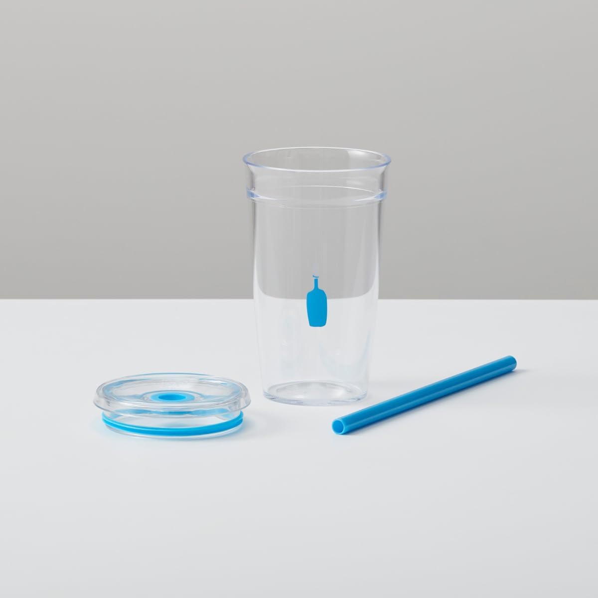 Blue Bottle Coffee Clear Cold Tumbler – 16 oz Transparent Travel Cup