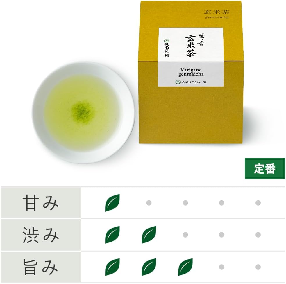 Gion Tsujiri Kyoto Uji Genmaicha – Brown Rice Tea Leaves 200 g Gift