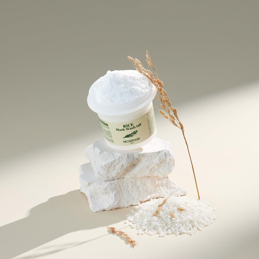 SKINFOOD Rice Mask Wash Off – Brightening & Softening Korean Face Mask