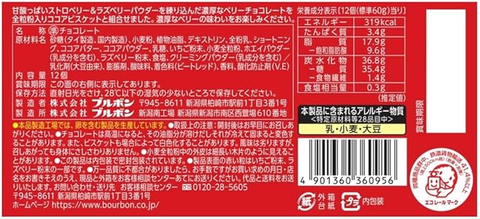 Bourbon Alfort Mini Chocolate Berry 80g | Pack of 2 | Made in Japan