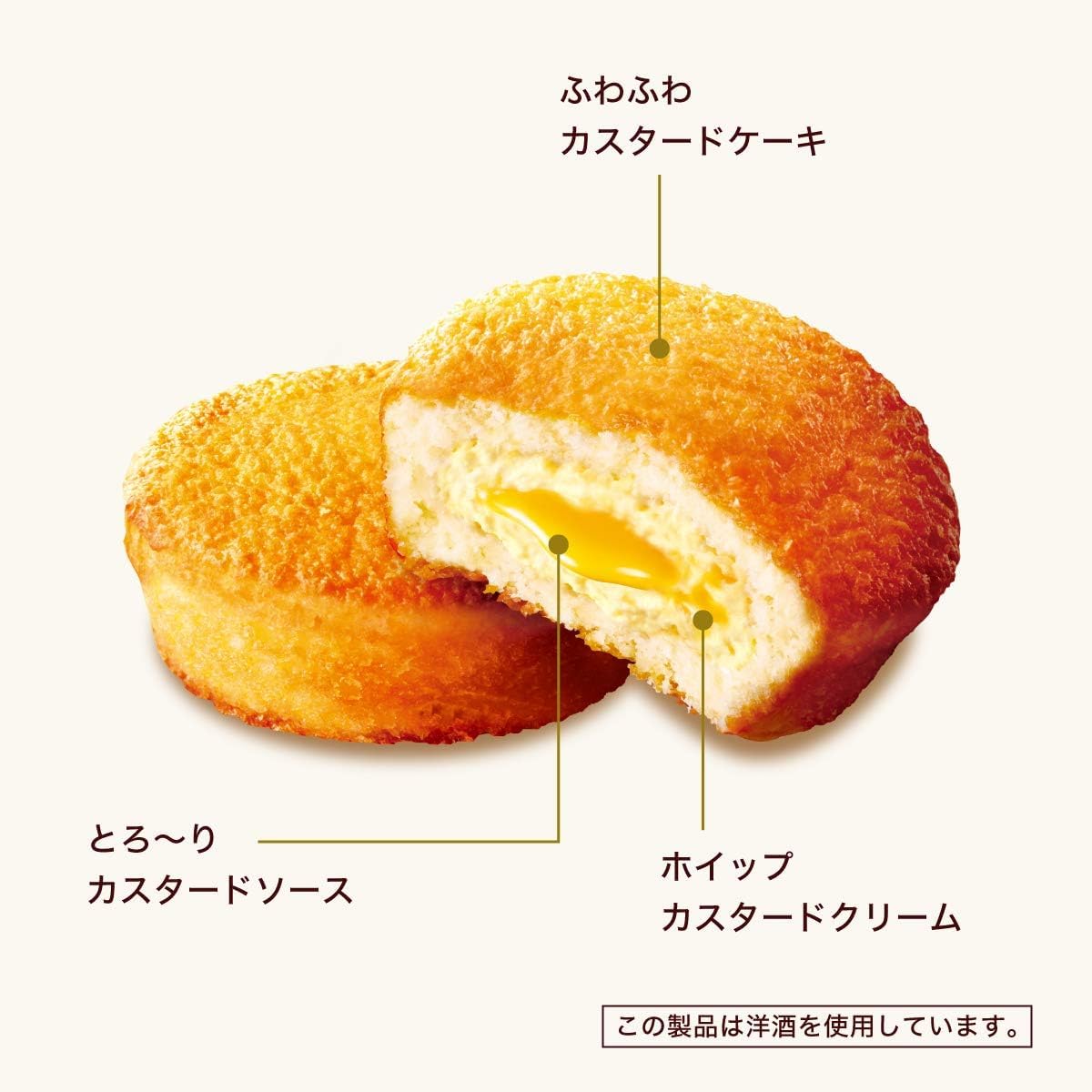 Lotte Custard Cake 1 Box | 6 Pieces Inside | Snack Cake