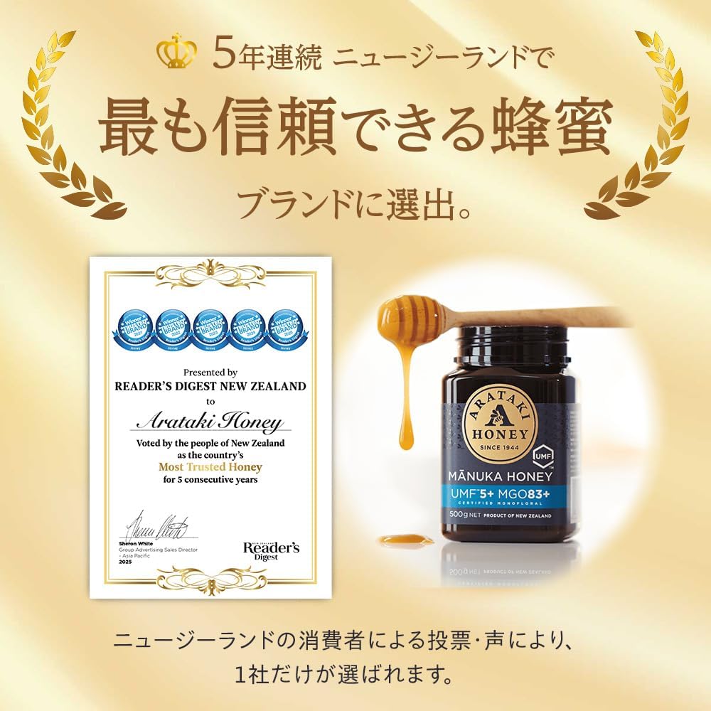 UMF 10+ MGO 261+ Manuka Honey 250g | Raw, Unheated & Additive-Free | Authentic New Zealand Manuka Honey