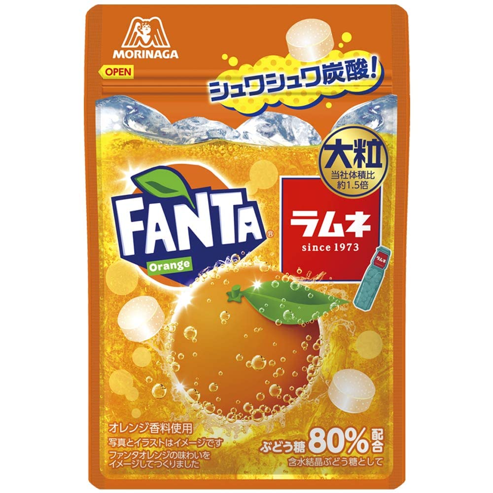 Morinaga & Co. Large Ramune Candy Fanta Orange 25g | Pack of 3