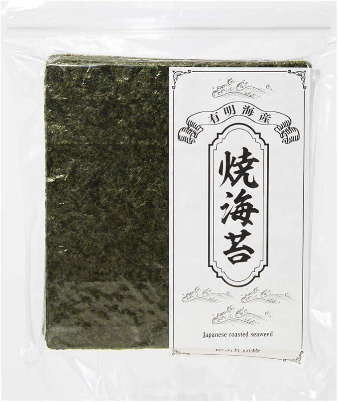 Nori (All Types of 40 Sheets) Ariake Seaweed with Zipper, Made with Advanced Nori, Hand-rolled Sushi, Kimpa, Nori Roll, Made in Japan, Grilled Seaweed