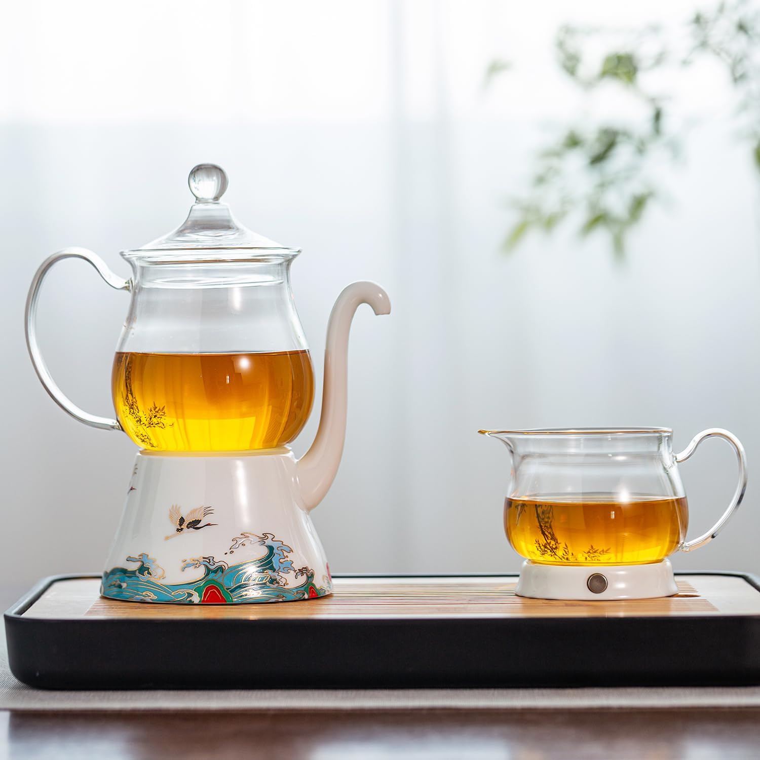 Pocaroty Glass Tea Dripper Teapot – 300ml/500ml Heat-Resistant Tea Maker