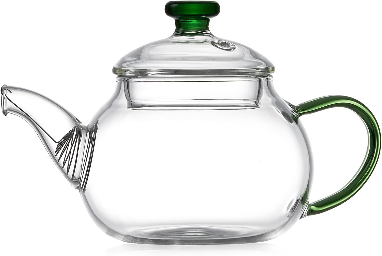 Mini Heat-Resistant Glass Teapot – 325ml Handmade Style Single Serve