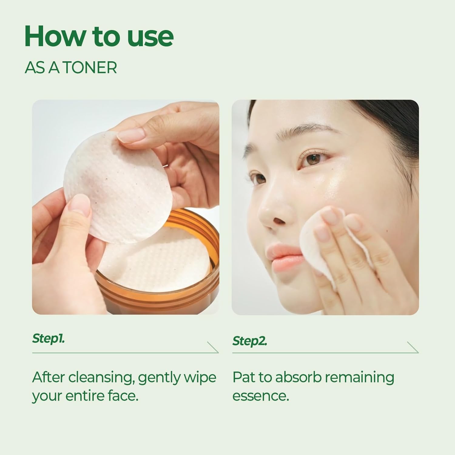 SKINFOOD Water Parsley Clear Toner Pads – Soothing & Refreshing Korean Skincare Pads (250g, 60 Sheets)