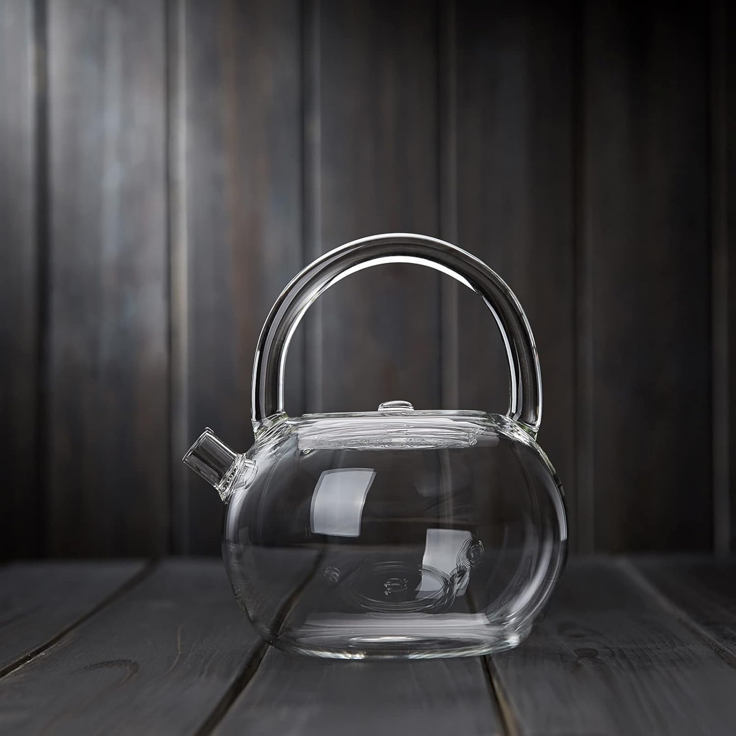 Pokaloti Transparent Glass Teapot 850ml – Heat-Resistant Direct Fire Safe Round Tea Pot