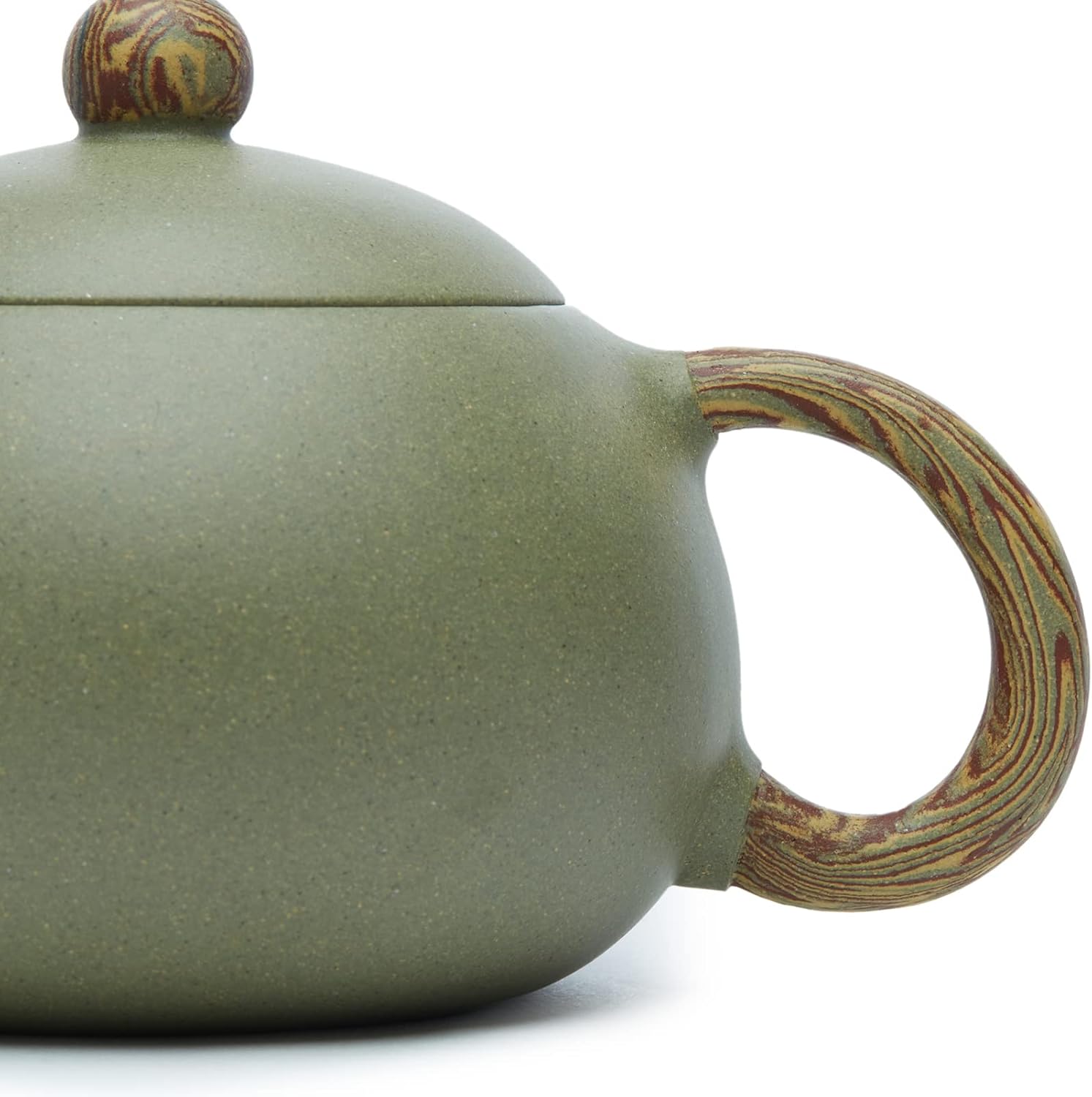 Handmade Yixing Purple Clay Teapot Set – Bean Green Sand Teapot with 4 Tea Cups
