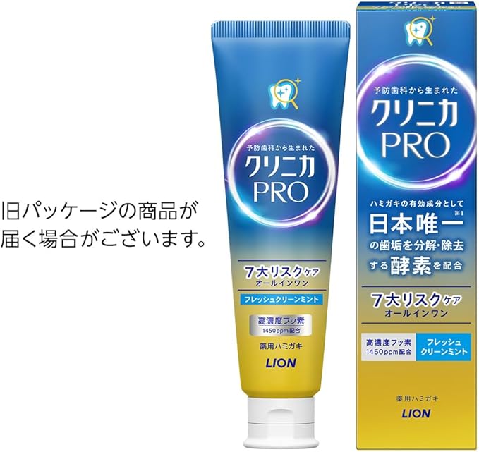 Clinica PRO (Quasi Drug) All-in-One Toothpaste, Fresh Clean Mint, Toothpaste, Fluorine, Periodontal Disease, 3.3 oz (95 g) x 2 Packs
