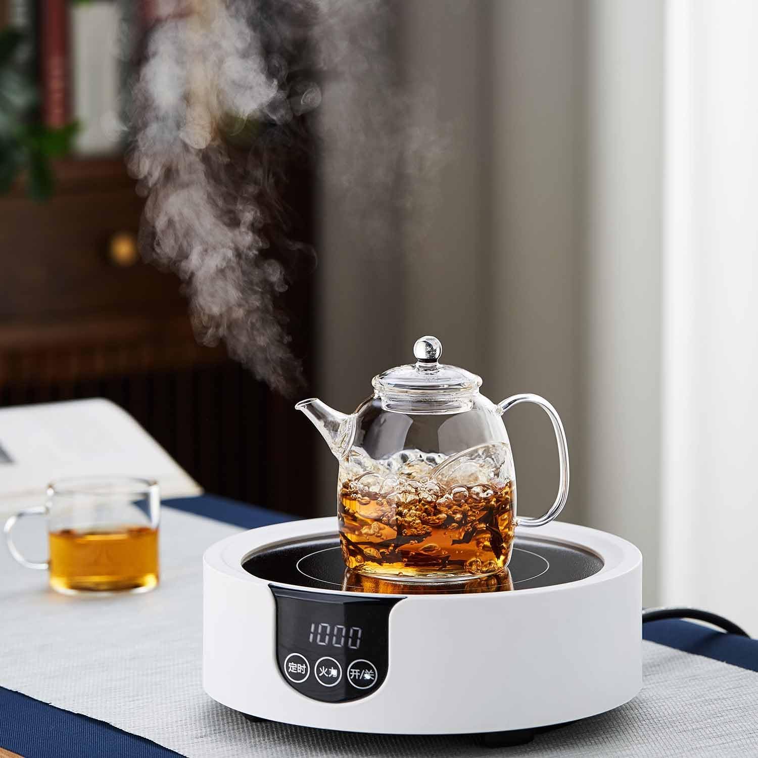 Pokaroty Mini Heat-Resistant Glass Teapot – 310ml Compact Single Serve