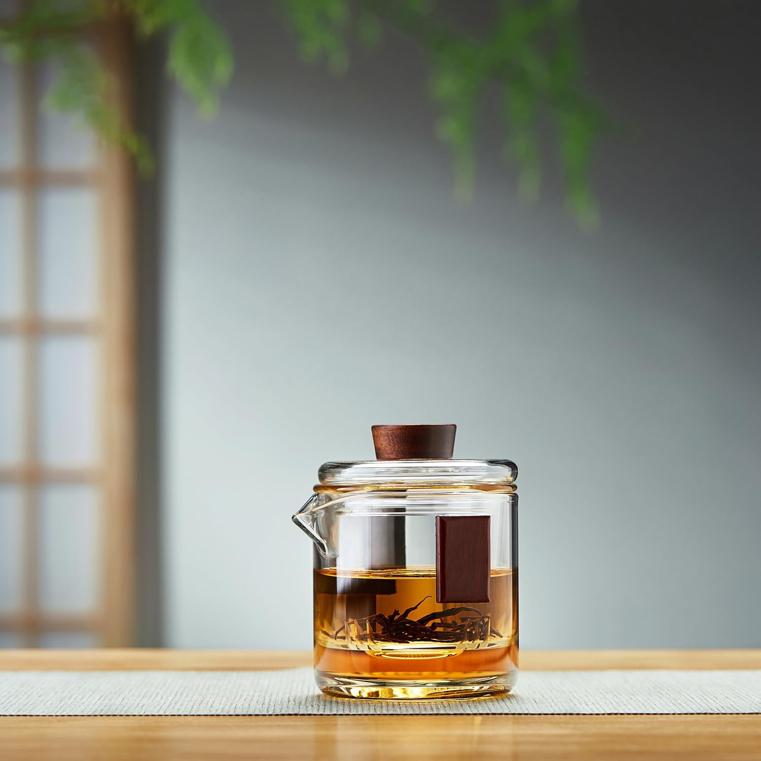 Mini Heat-Resistant Glass Teapot with Lid – 200ml Single Serve