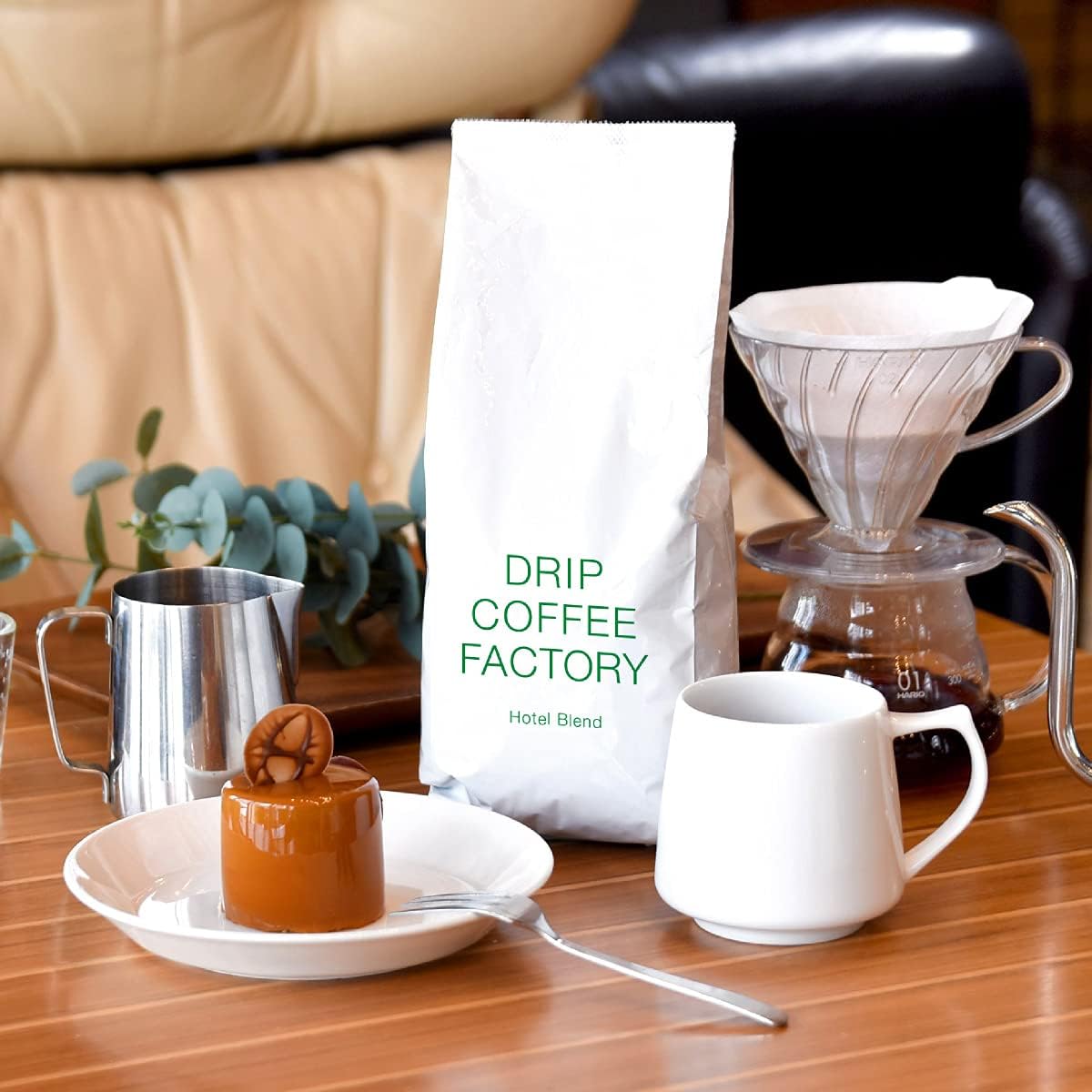 Drip Coffee Factory Hotel Blend Coffee Powder – Medium Grind, 1 kg (500 g × 2 Bags)