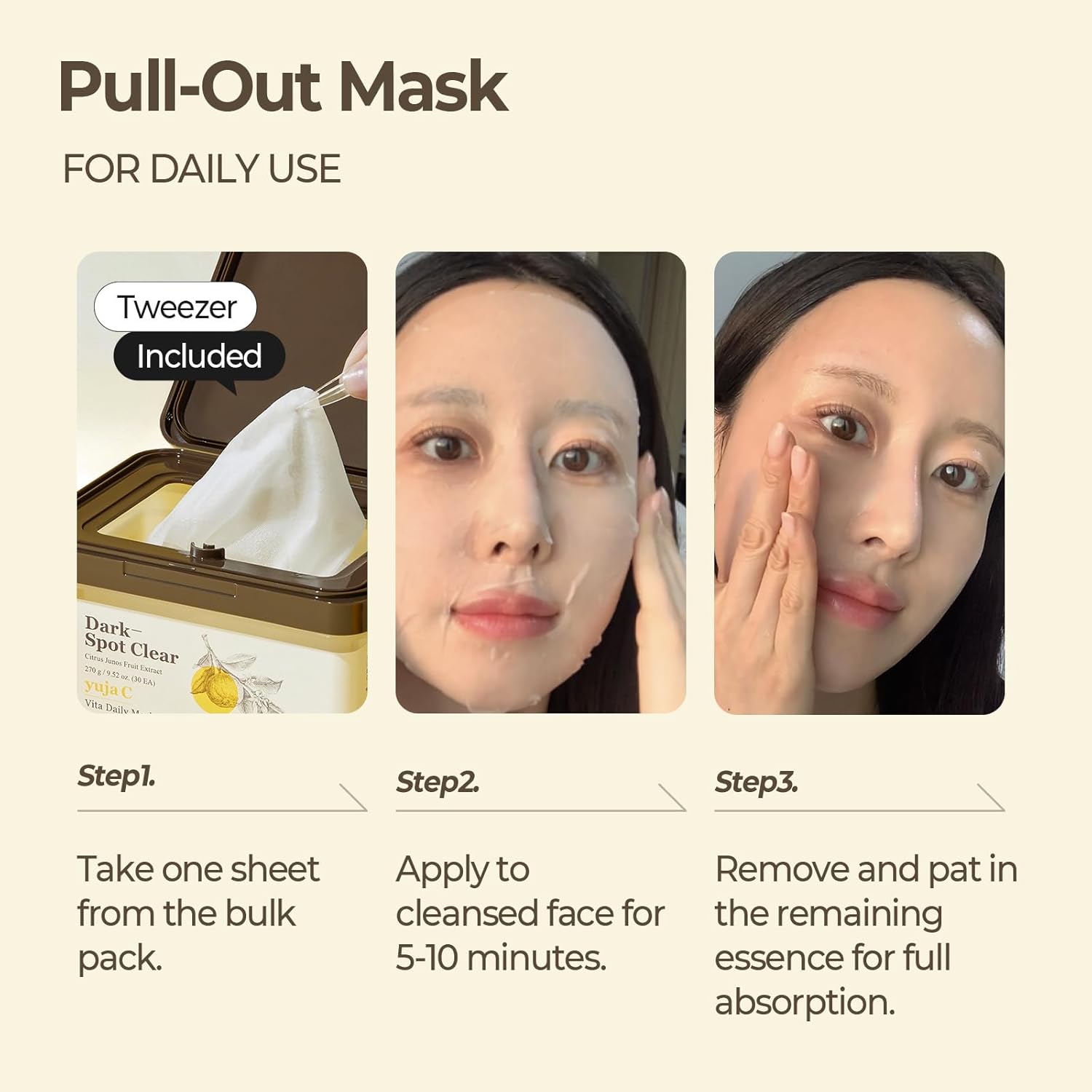 SKINFOOD Yuzu C Vita Daily Mask – Brightening & Hydrating Korean Sheet Mask Pack