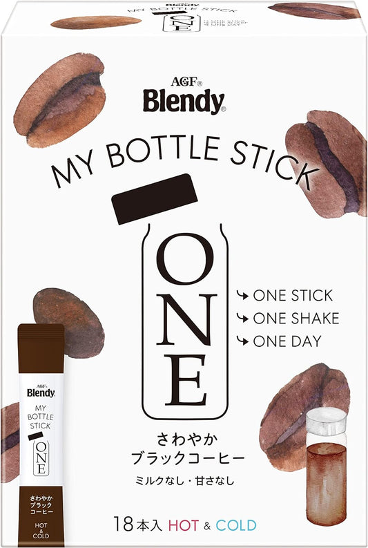 AGF Blendy My Bottle Stick One Refreshing Black Coffee 18 Sticks [Stick Coffee] [For water bottles] | Made in Japan