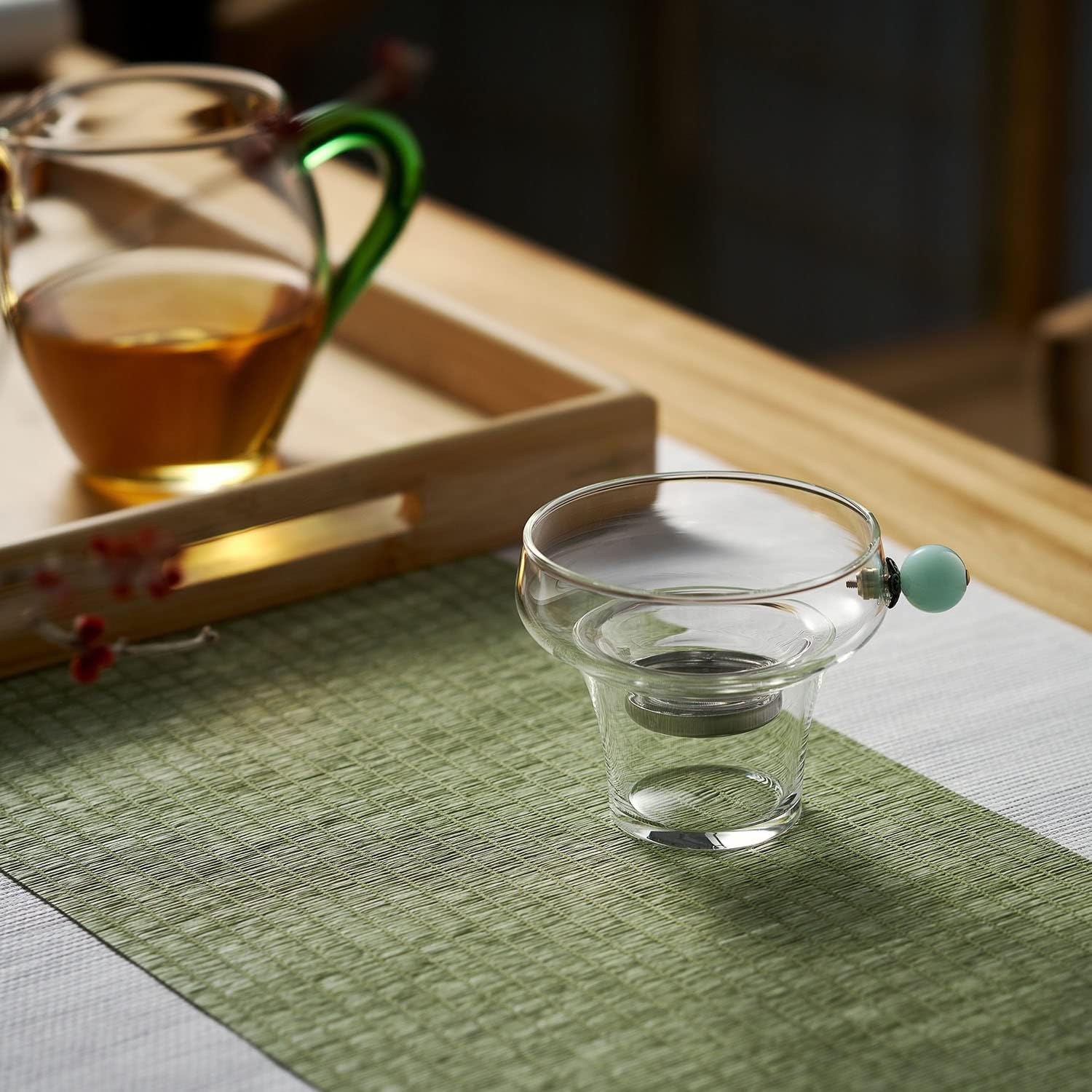 Momoka Chaumi Glass Tea Infuser – Heat-Resistant Tea Strainer (8cm)
