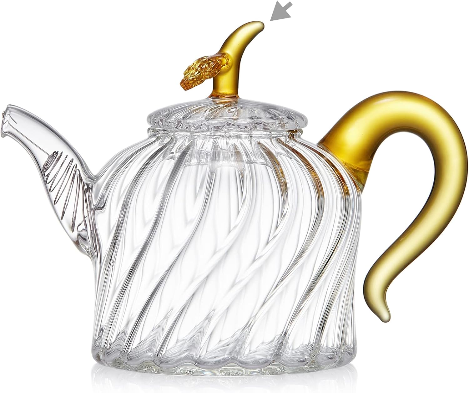 Pokaroty Heart Teapot Replacement Lid – Heat-Resistant Glass Accessory