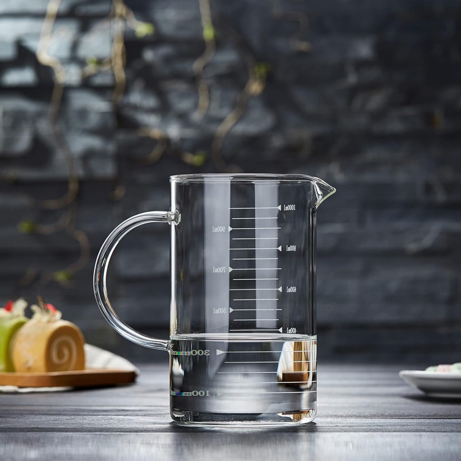 Pocaroty Heat-Resistant Glass Measuring Cup – 1000ml Multi-Purpose Kitchen Jug with Scale
