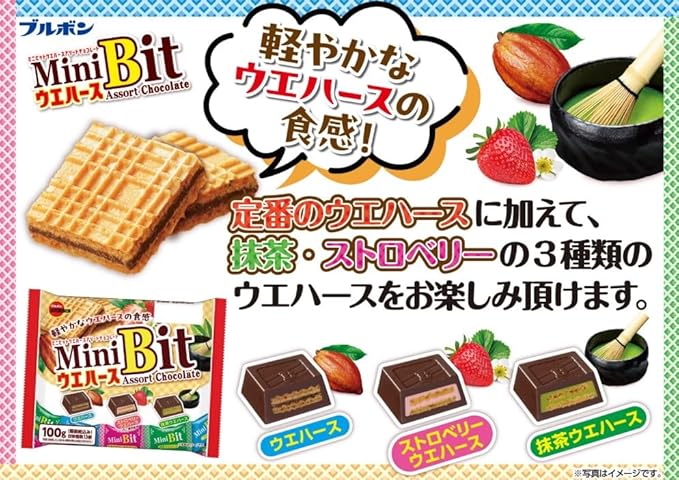 Bourbon Mini Bit Wafer Assortment 100g | Pack of 2 | Made in Japan