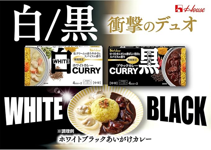 House Foods Black Curry, Medium Spicy, 6.1 oz (174 g) | Pack Of 2 | Made In Japan