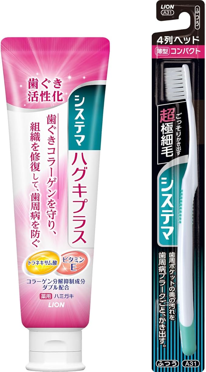 Systema Pug Plus (Quasi-Drug) Toothpaste, Periodontal Disease, Fluorine, 3.2 oz (90 g)