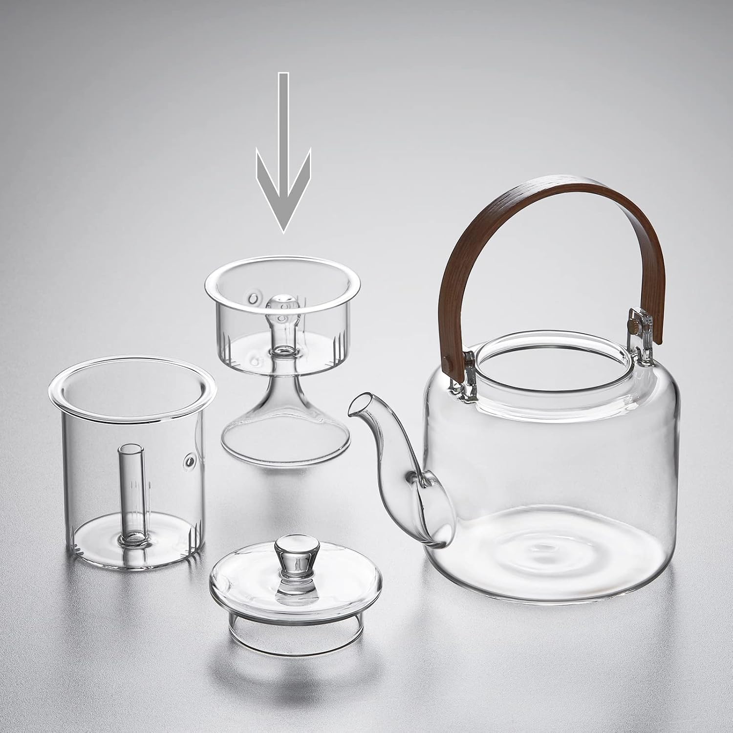 Pokaroty Heat-Resistant Glass Tea Leaf Steamer – Ranzawa Style Infusion Pot