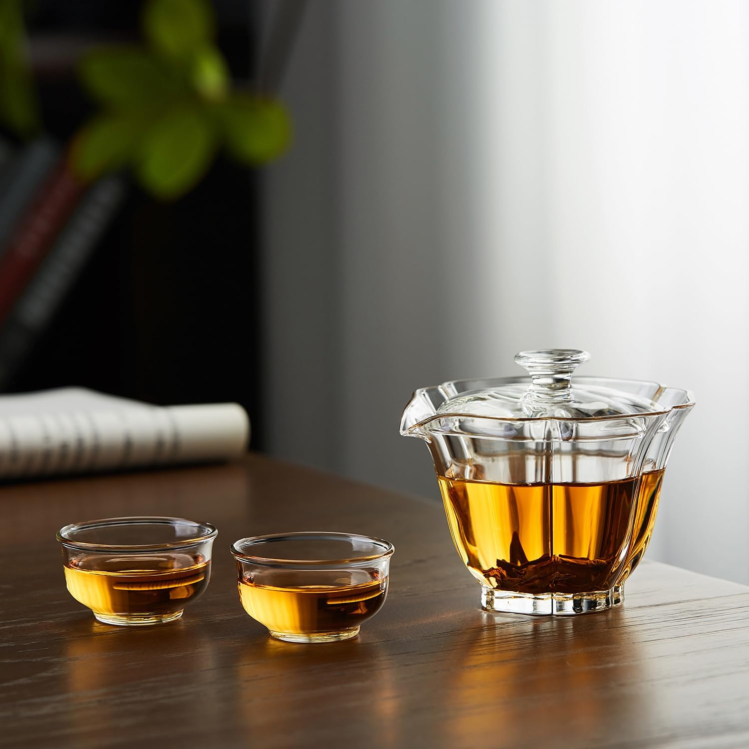 Mini Heat-Resistant Glass Teapot 190ml – Single-Serve Teapot with Integrated Lid & Tea Infuser