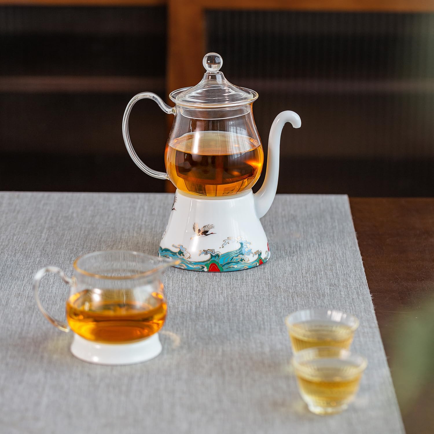 Pocaroty Glass Tea Dripper Teapot – 300ml/500ml Heat-Resistant Tea Maker