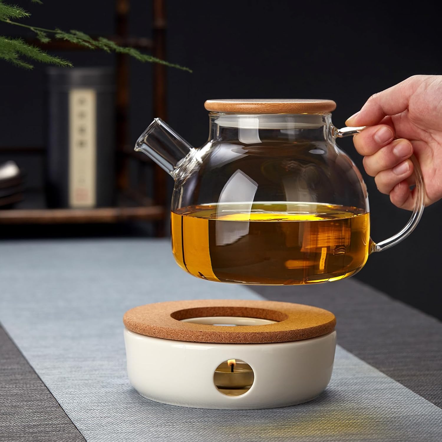 Pocarati Ceramic Teapot Warmer – Candle-Powered Tea & Coffee Heater
