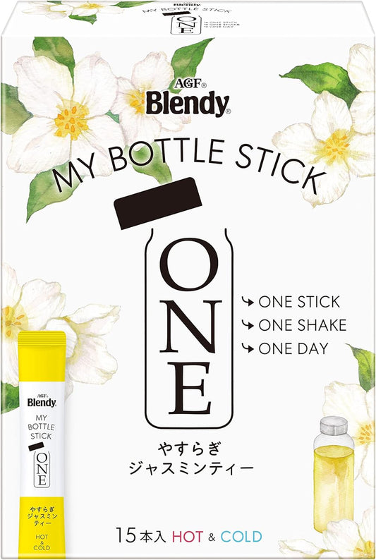 AGF Blendy My Bottle Stick One Peaceful Jasmine Tea 15 Sticks [Jasmine Tea] [For water bottles] | Made in Japan