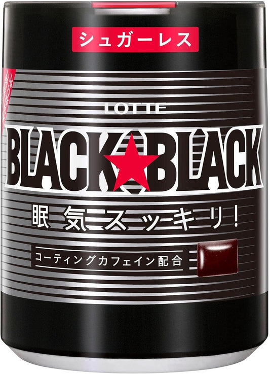 Lotte Black Black Gum One Push Bottle 140g | Made in Japan