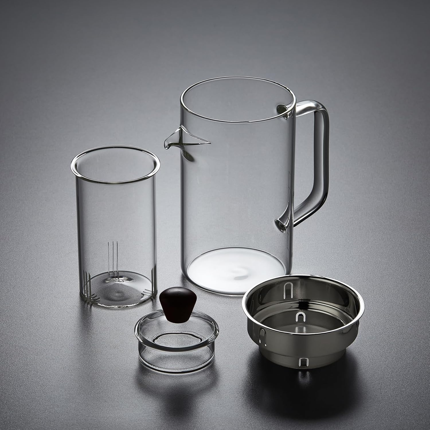 Pocarati Glass Teapot 970ml – Cylindrical Large Capacity, Break-Resistant, with Lid & Strainer