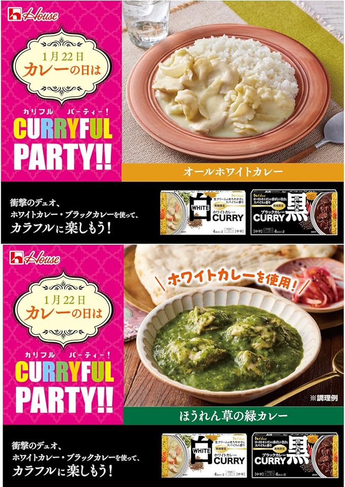 House White Curry, Medium Spicy, 4.9 oz (140 g) | Pack Of 2 | Made In Japan