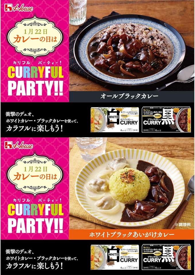 House Foods Black Curry, Medium Spicy, 6.1 oz (174 g) | Pack Of 2 | Made In Japan