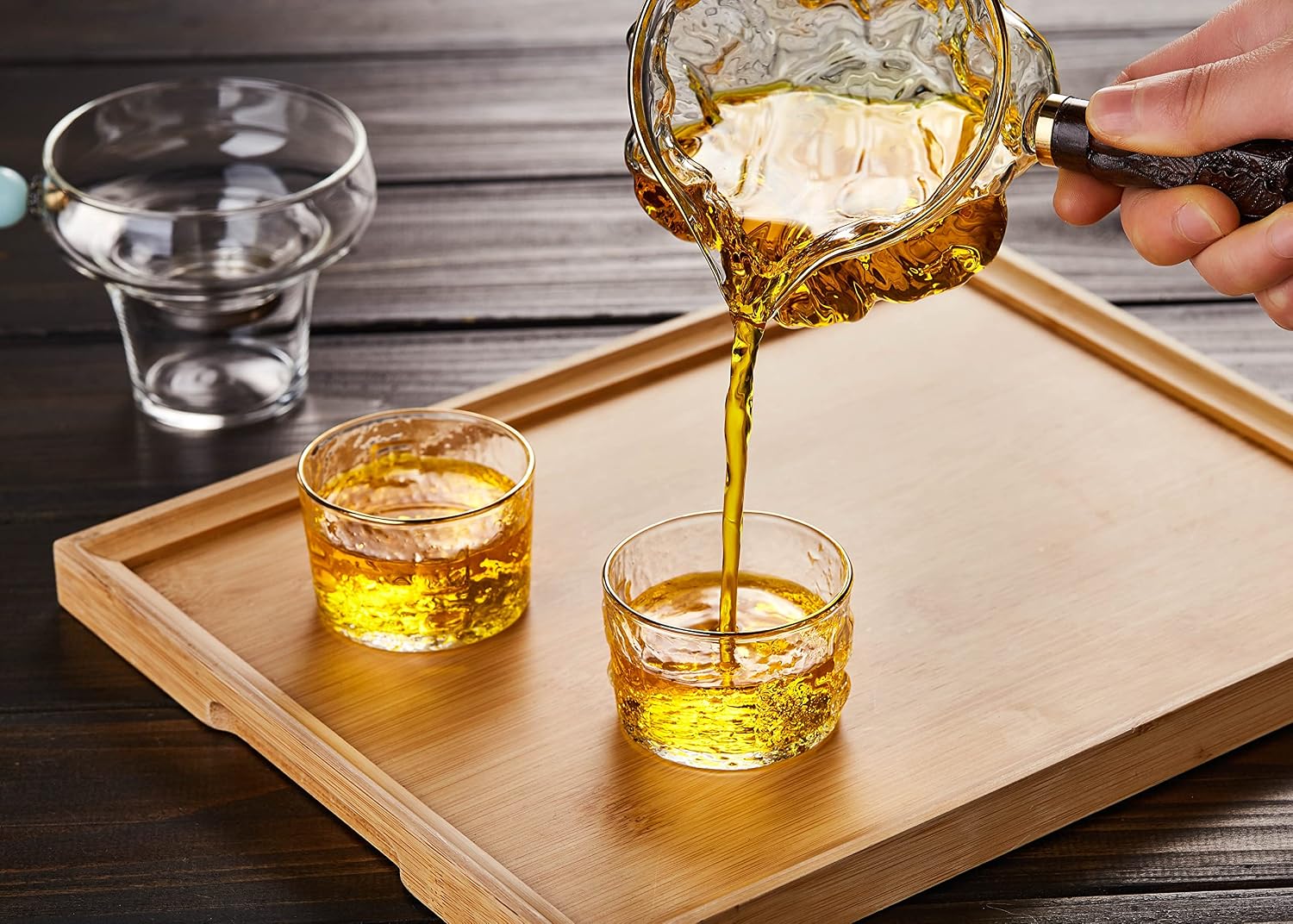 Pokaloti Yunomi Heat-Resistant Glass Sake & Tea Cups – 50ml Assorted Set