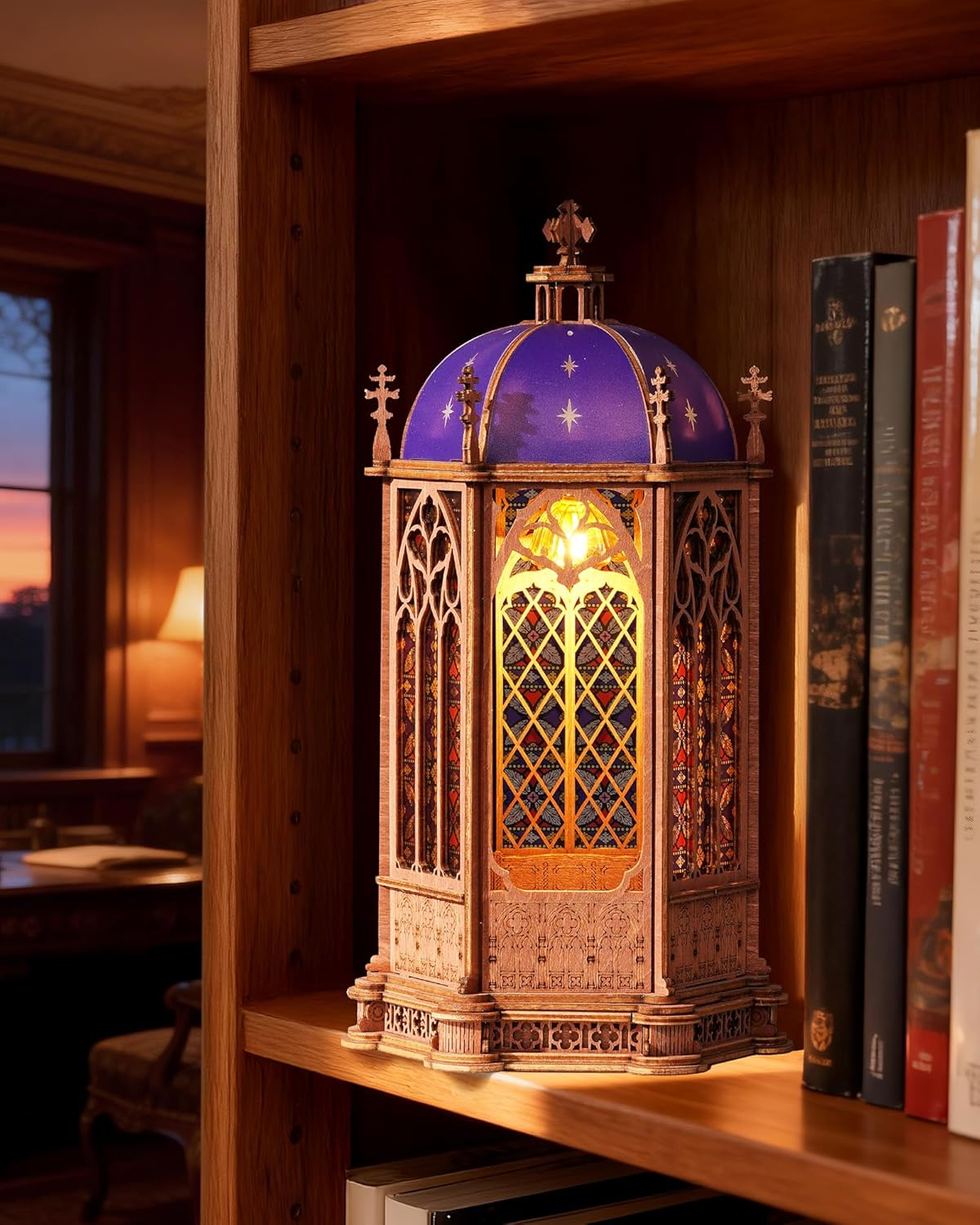ROBOTIME TGA02 Gothic Architecture 3D Wooden Puzzle – DIY Building Model Kit, Home Décor Craft for Kids & Adults