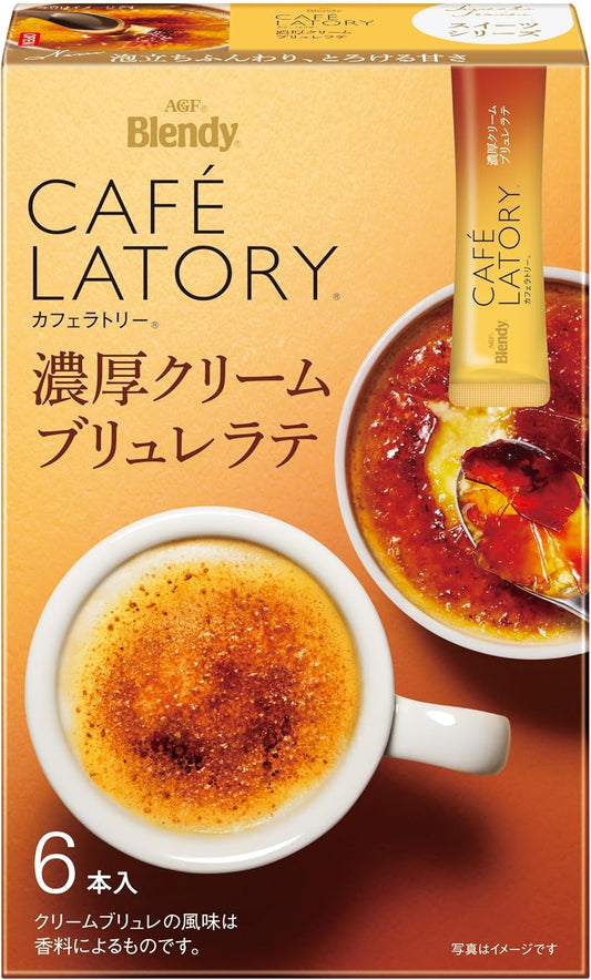 AGF Blendy CafeLatory Stick Rich Creme Brulee Latte 6 Sticks | Made in Japan