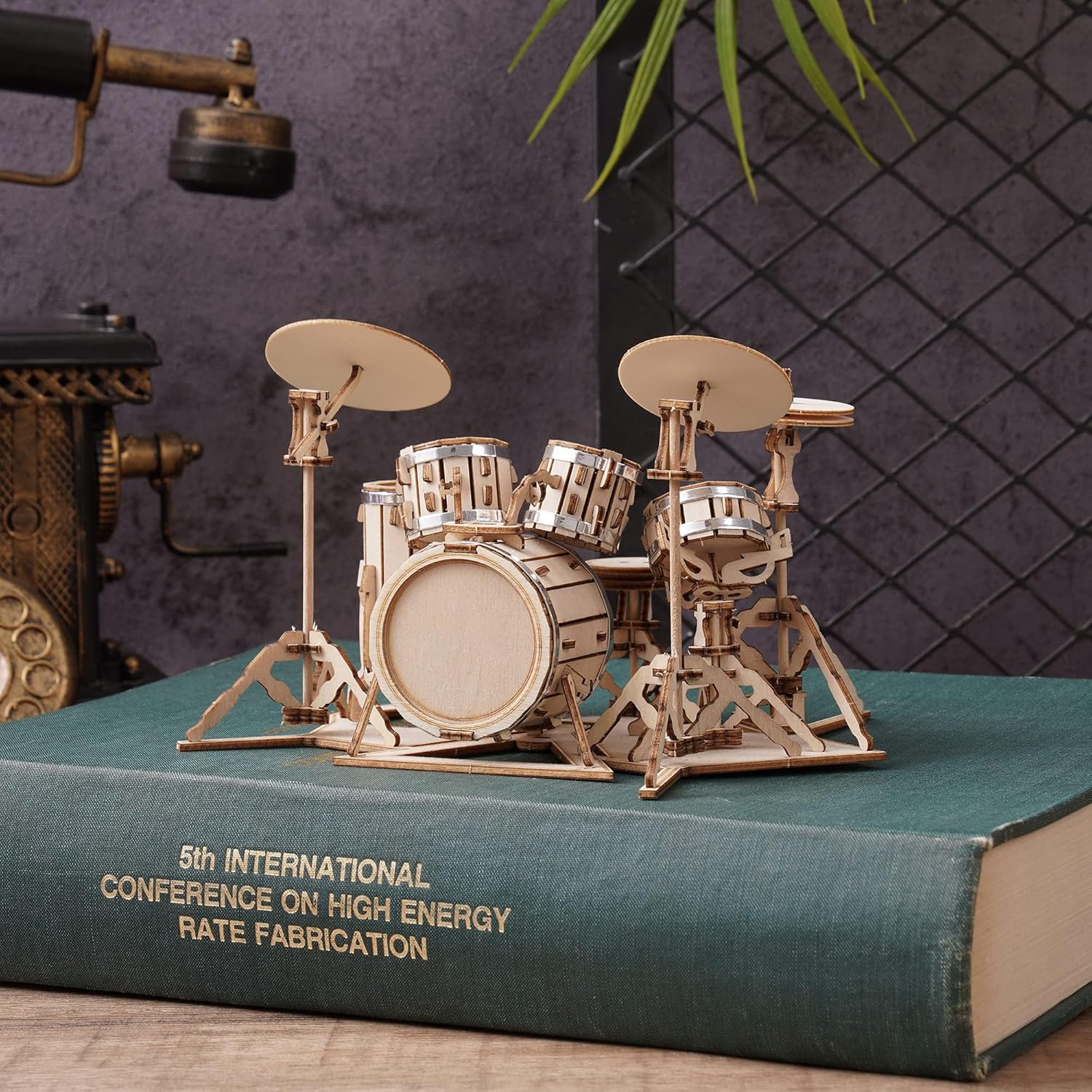 ROBOTIME Drum Set TG409 3D Wooden Puzzle – DIY Craft Model Kit, Educational Toy for Kids & Adults