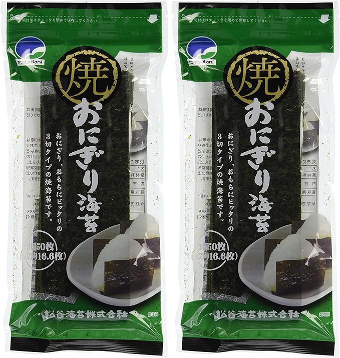 Matsutani Nori Grilled Rice Ball Nori 3 Slices 50 Sheets x 2 Bags