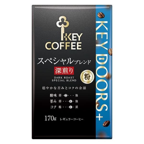 Key Coffee VP (Vacuum Pack), Key Dors+ Special Blend, Deep Roasted Powder, 6.0 oz (170 g) | Pack Of 1 | Made In Japan