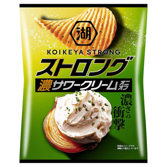 Koikeya Strong Potato Chips, Sour Cream and Onion 56g