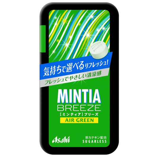 Asahi Group Foods Mintia Breeze Air Green 30 Tablets Sugarless | Pack of 3 | Made in Japan | Japanese Mints