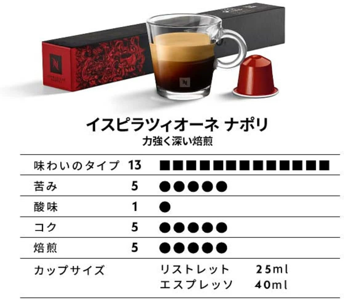 Nespresso Ispirazione Napoli 5-bottle set (50 Pods) Original capsule