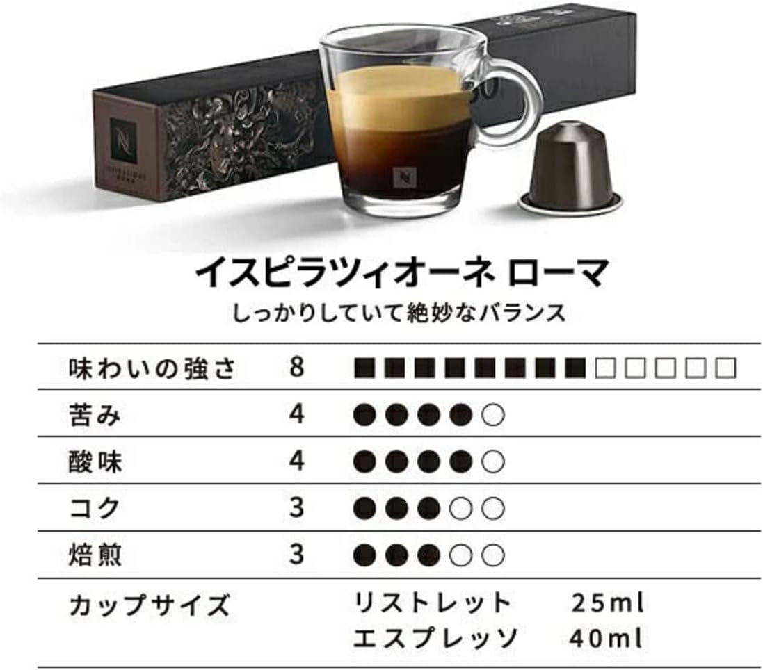 Nespresso Ispirazione Roma 5-bottle set (50 Pods) Original capsule