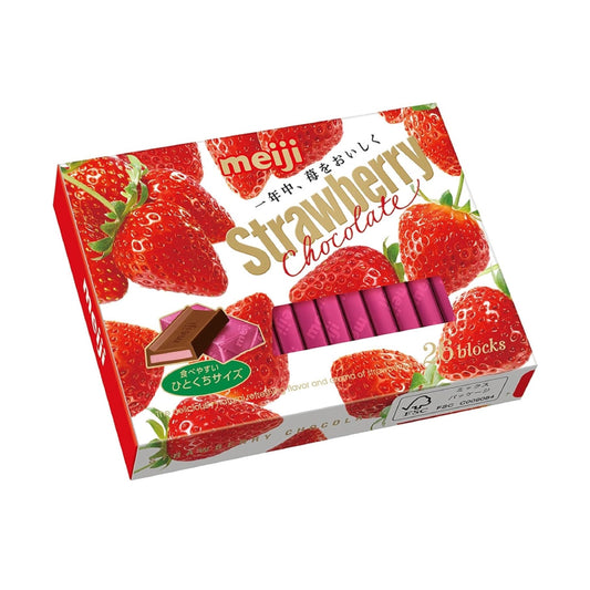 Meiji Strawberry Chocolate Box with 26 Tablets