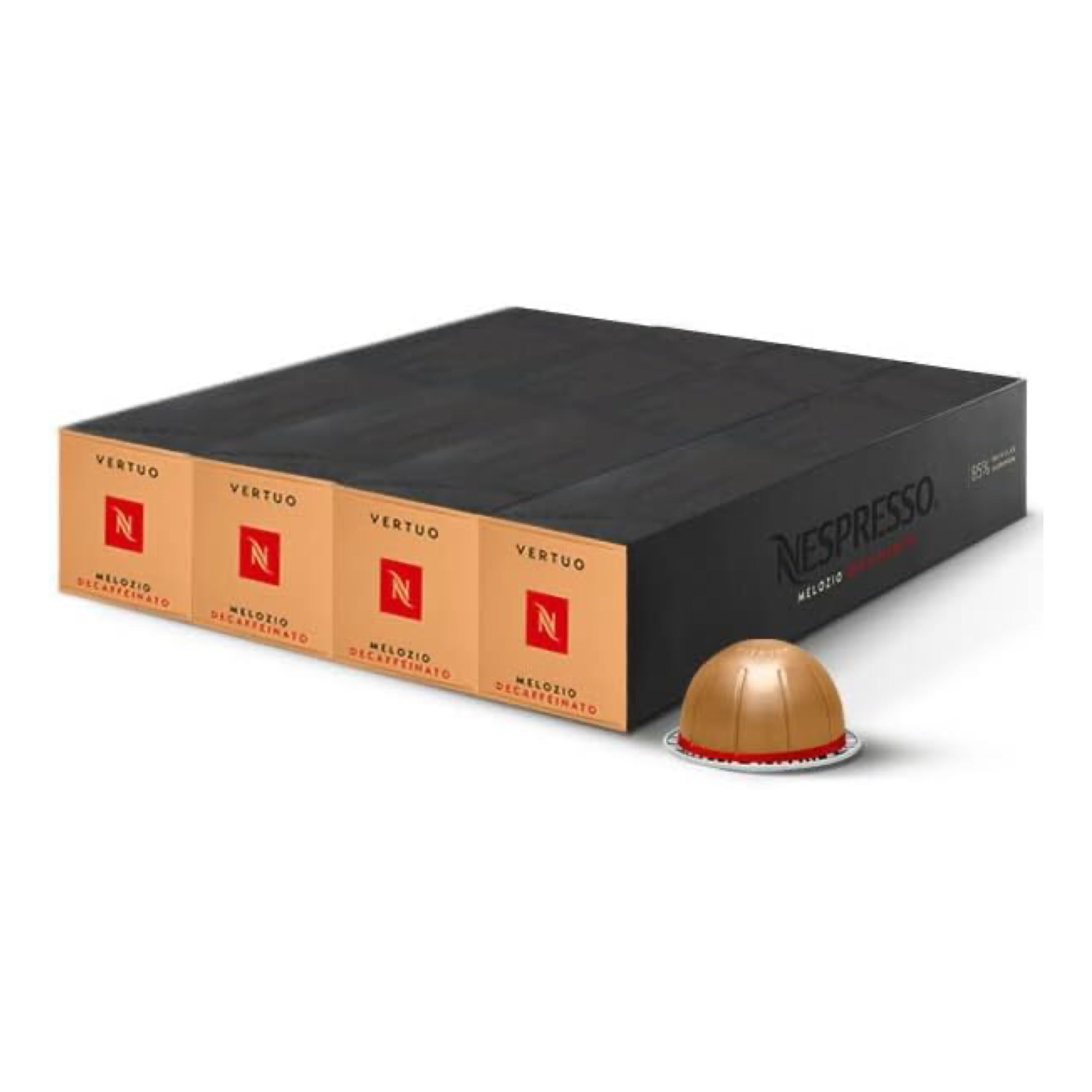 Nespresso Vertuo Decaf Melozio Pods – 20 Capsules (2 Sleeves) – 7.77oz – Smooth Decaf Coffee