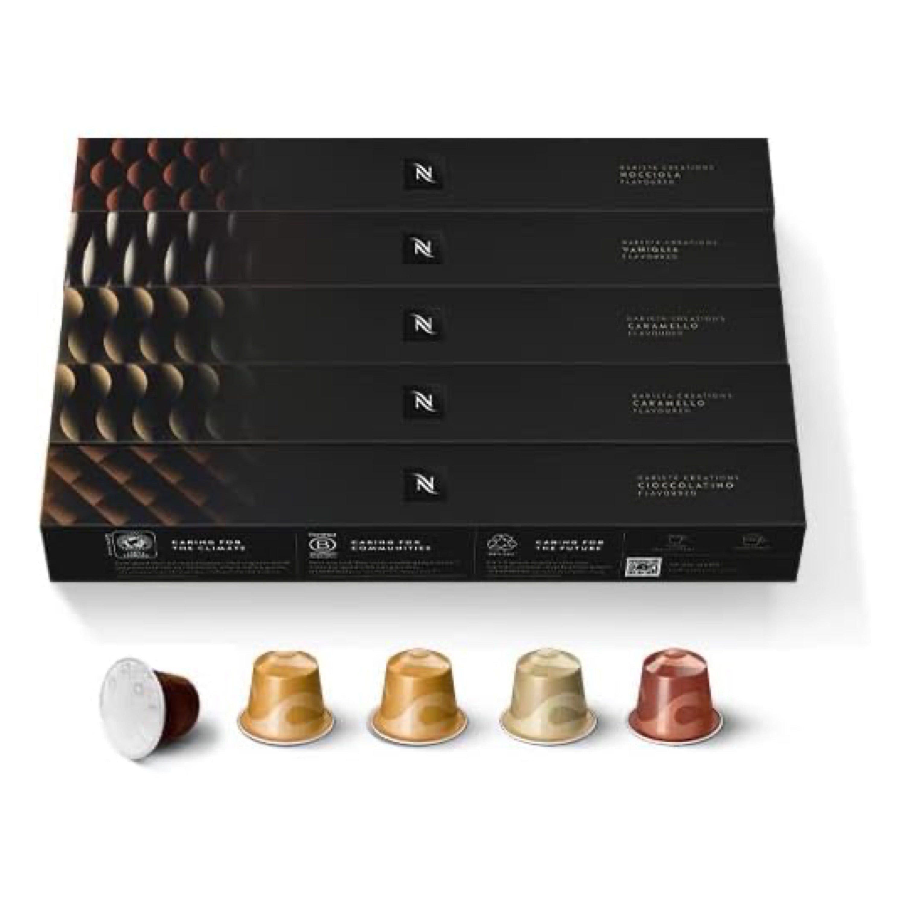 Nespresso Original Barista Creations Flavored Coffee Set 4 Types (50 Pods) Original Capsule