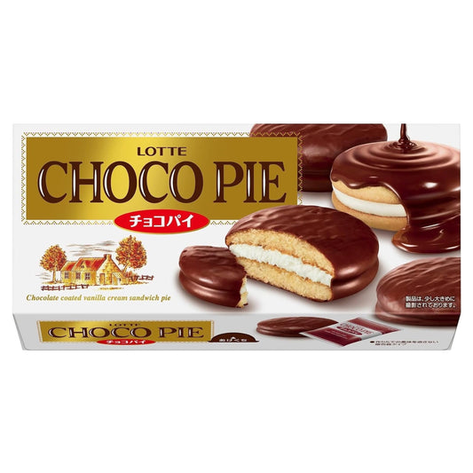 Lotte Choco Pie 1 Box | 6 Pieces In Box | Made in Japan | Japanese Sweets