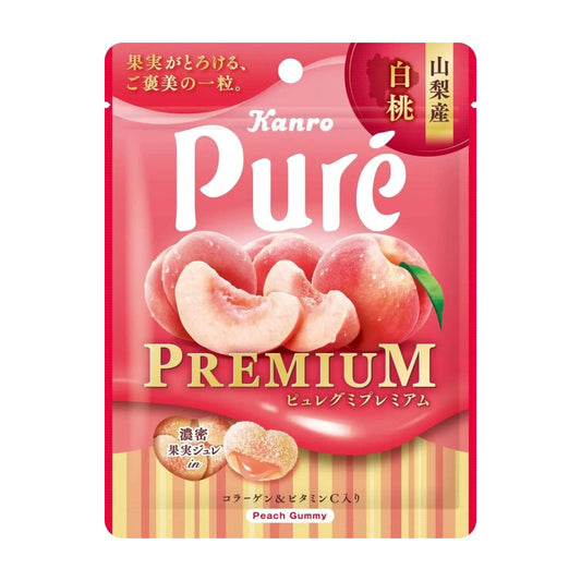 Kanro Pure Gummy Premium Yamanashi White Peach 54g