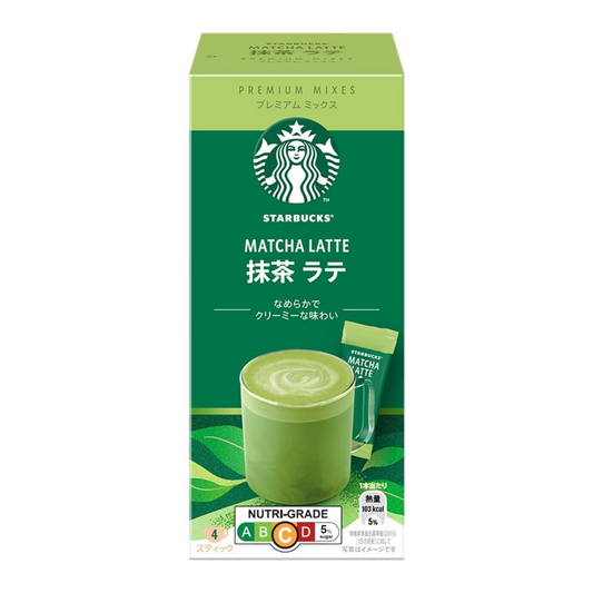 Nestle Starbucks Premium Mix Matcha Latte Stick Coffee 4 Sachets Inside